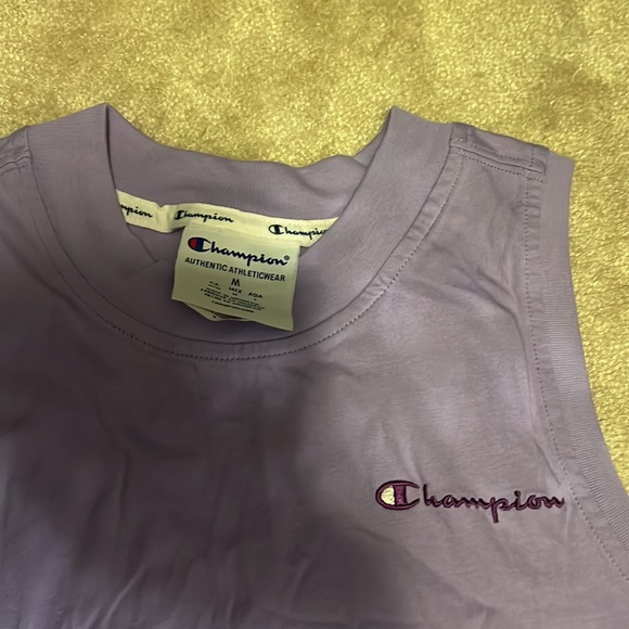 Light purple champion tank top- medium. - Picture 2 of 2